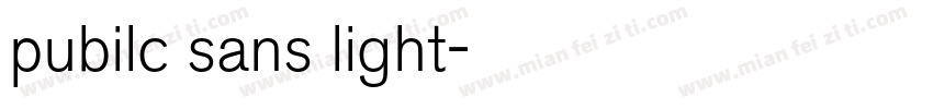 pubilc sans light字体转换